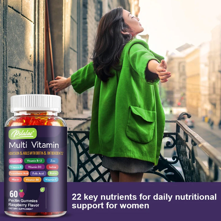 Multivitamin Gummies – 60 Gummies with Essential Vitamins & Minerals for Energy, Immune Support & Antioxidant Protection