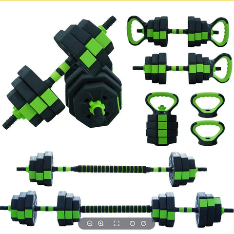 4-in-1 Adjustable Kettlebell & Dumbbell Set (66lbs/88lbs) – Versatile Barbell, Push-Up Stand & Home Gym Equipment