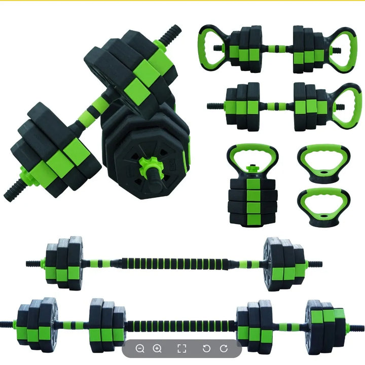 4-in-1 Adjustable Kettlebell & Dumbbell Set (66lbs/88lbs) – Versatile Barbell, Push-Up Stand & Home Gym Equipment