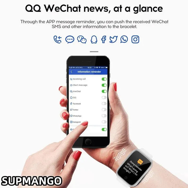Y68 Fitness Tracker Smart Sports Watch – Real Step Count, Sports Watch for Android & iOS, Stylish Smart Bracelet