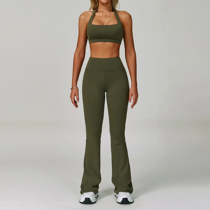 2-Piece Women's Activewear Tracksuit – Seamless Yoga Set with High-Waist Leggings for Gym & Fitness