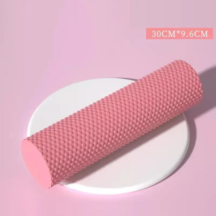 Yoga Roller Round EVA Foam Cylinder – Hexagonal Pilates Exercise Roller for Enhanced Home Workouts, 9.6cm Diameter, 30cm Length