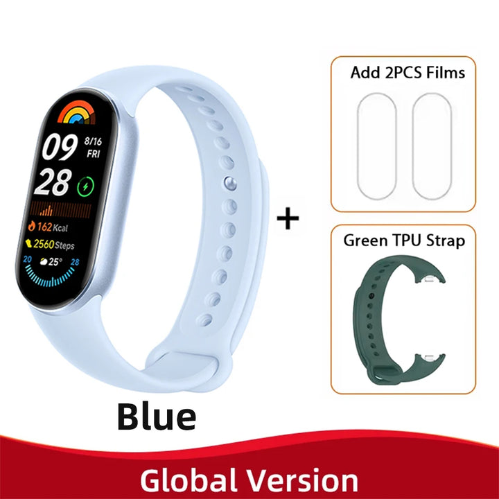 Global Version Xiaomi Smart Band 9 – 1.62" AMOLED Display Fitness Tracker, Blood Oxygen Monitor, 21 Days Battery Life, Mi Wrist Watch