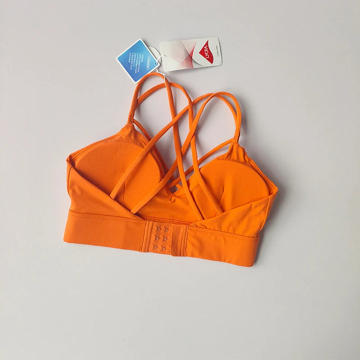 Women's Summer Shockproof Sports Bra – Beautiful Back Design, Anti-Sagging Tank Top for Running, Yoga & Fitness Training