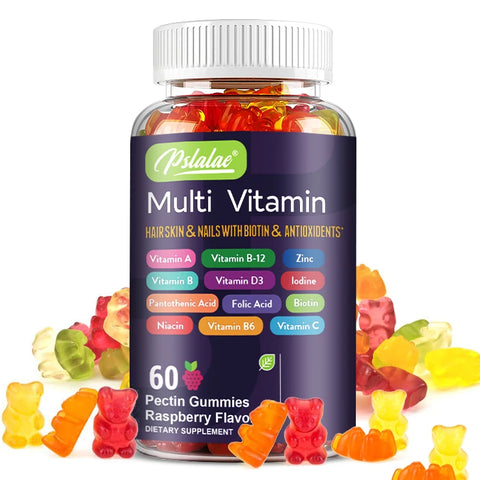 Multivitamin Gummies – 60 Gummies with Essential Vitamins & Minerals for Energy, Immune Support & Antioxidant Protection