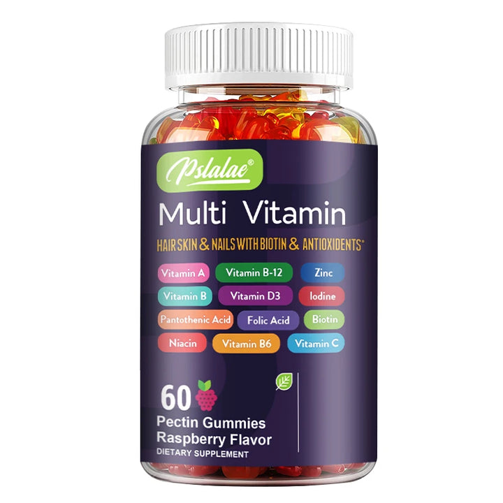 Multivitamin Gummies – 60 Gummies with Essential Vitamins & Minerals for Energy, Immune Support & Antioxidant Protection