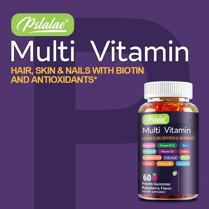 Multivitamin Gummies – 60 Gummies with Essential Vitamins & Minerals for Energy, Immune Support & Antioxidant Protection