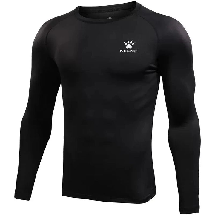 KELME Men's Compression Running Shirt – Long Sleeve Bodybuilding & Fitness Tights for Workout & Exercise