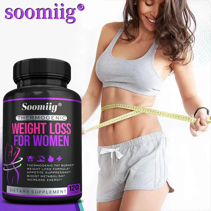 Natural Plant-Based Fat Burner – Appetite Suppressant, Supports Fat Reduction & Blood Sugar Balance (120 Capsules)