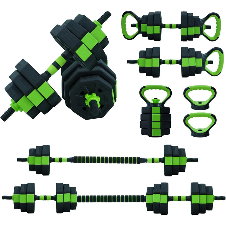 4-in-1 Adjustable Kettlebell & Dumbbell Set (66lbs/88lbs) – Versatile Barbell, Push-Up Stand & Home Gym Equipment