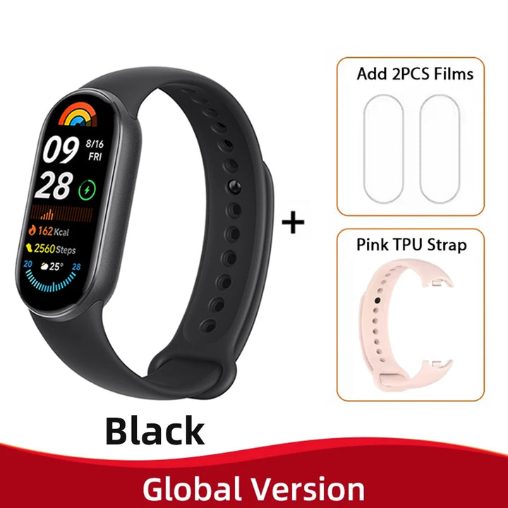 Global Version Xiaomi Smart Band 9 – 1.62" AMOLED Display Fitness Tracker, Blood Oxygen Monitor, 21 Days Battery Life, Mi Wrist Watch