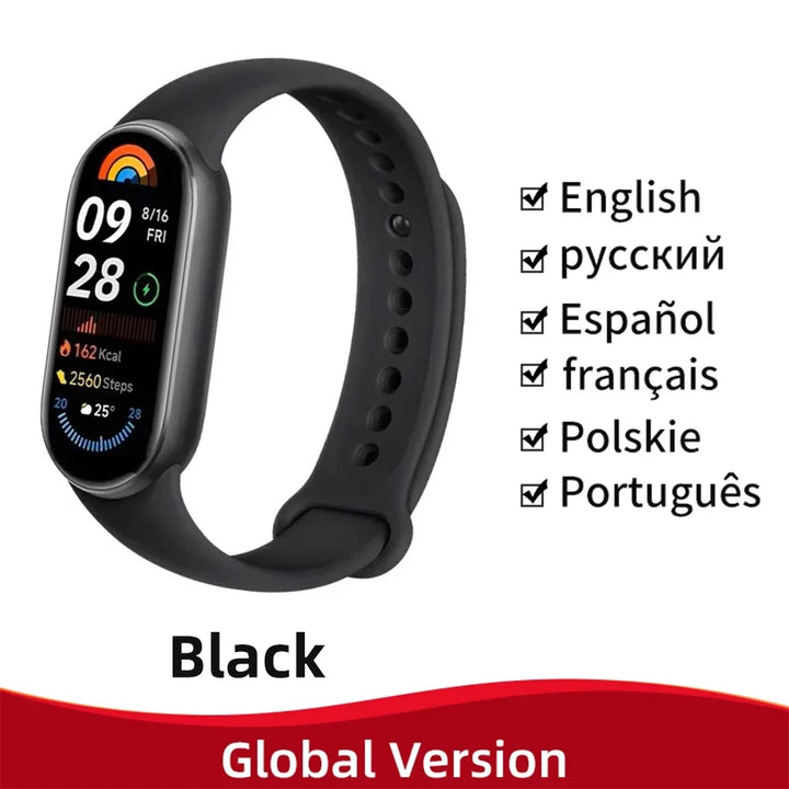Global Version Xiaomi Smart Band 9 – 1.62" AMOLED Display Fitness Tracker, Blood Oxygen Monitor, 21 Days Battery Life, Mi Wrist Watch