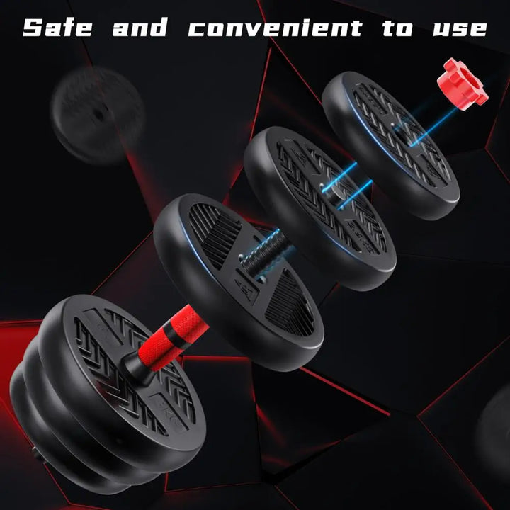 4-in-1 Adjustable Weight Dumbbell Set – Versatile Home Gym Equipment (Dumbbell, Barbell, Kettlebell) for Full Body Workout