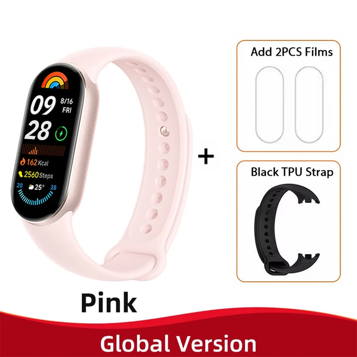 Global Version Xiaomi Smart Band 9 – 1.62" AMOLED Display Fitness Tracker, Blood Oxygen Monitor, 21 Days Battery Life, Mi Wrist Watch