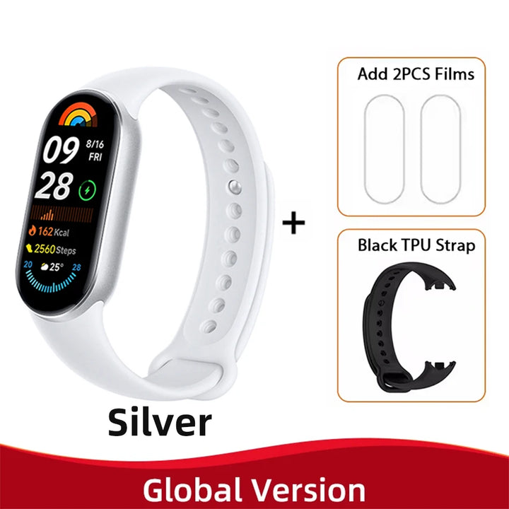 Global Version Xiaomi Smart Band 9 – 1.62" AMOLED Display Fitness Tracker, Blood Oxygen Monitor, 21 Days Battery Life, Mi Wrist Watch