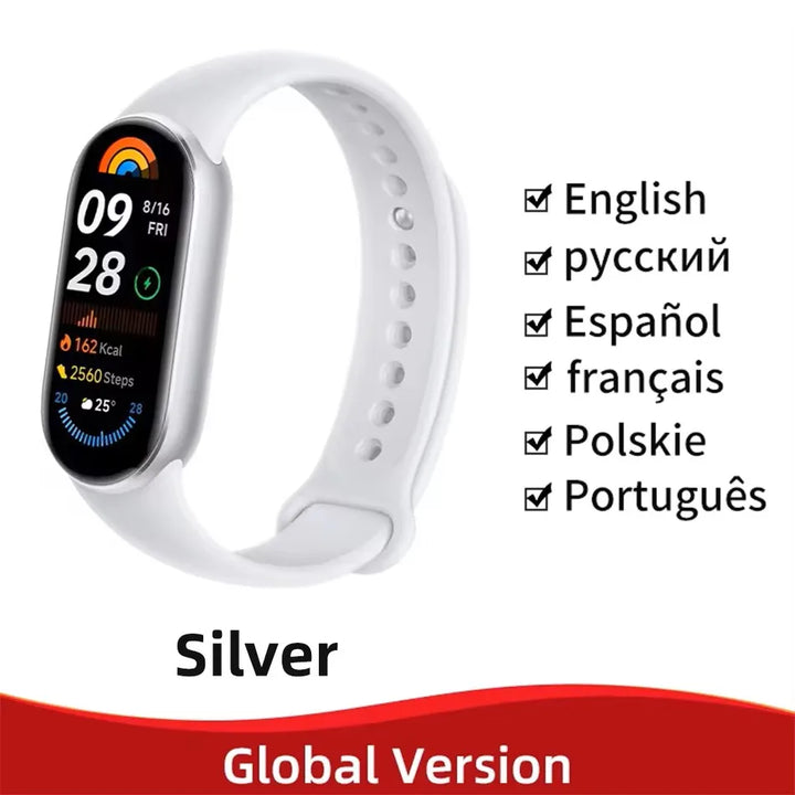 Global Version Xiaomi Smart Band 9 – 1.62" AMOLED Display Fitness Tracker, Blood Oxygen Monitor, 21 Days Battery Life, Mi Wrist Watch