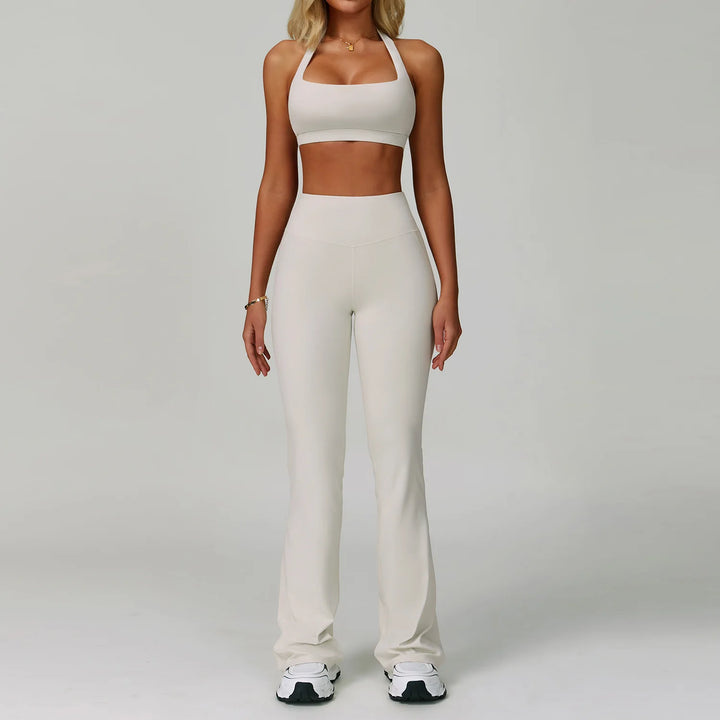 2-Piece Women's Activewear Tracksuit – Seamless Yoga Set with High-Waist Leggings for Gym & Fitness