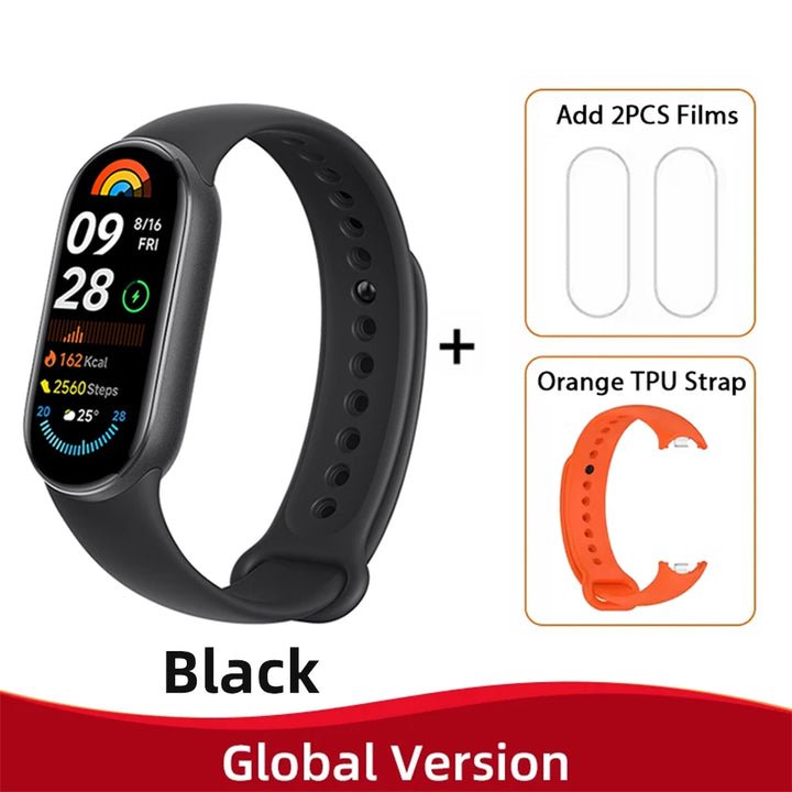 Global Version Xiaomi Smart Band 9 – 1.62" AMOLED Display Fitness Tracker, Blood Oxygen Monitor, 21 Days Battery Life, Mi Wrist Watch