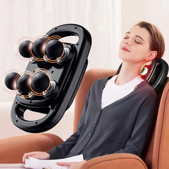 6-Head Deep Tissue Massage Gun – Muscle Relief Percussion Massager for Neck, Cervical Spine & Full-Body Recovery