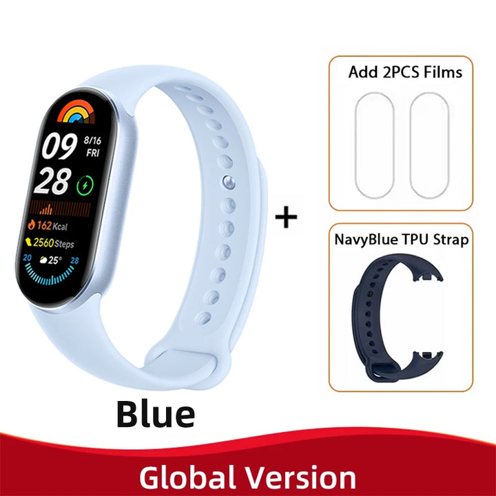 Global Version Xiaomi Smart Band 9 – 1.62" AMOLED Display Fitness Tracker, Blood Oxygen Monitor, 21 Days Battery Life, Mi Wrist Watch
