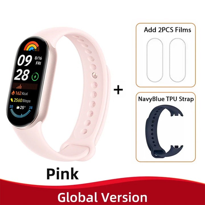 Global Version Xiaomi Smart Band 9 – 1.62" AMOLED Display Fitness Tracker, Blood Oxygen Monitor, 21 Days Battery Life, Mi Wrist Watch