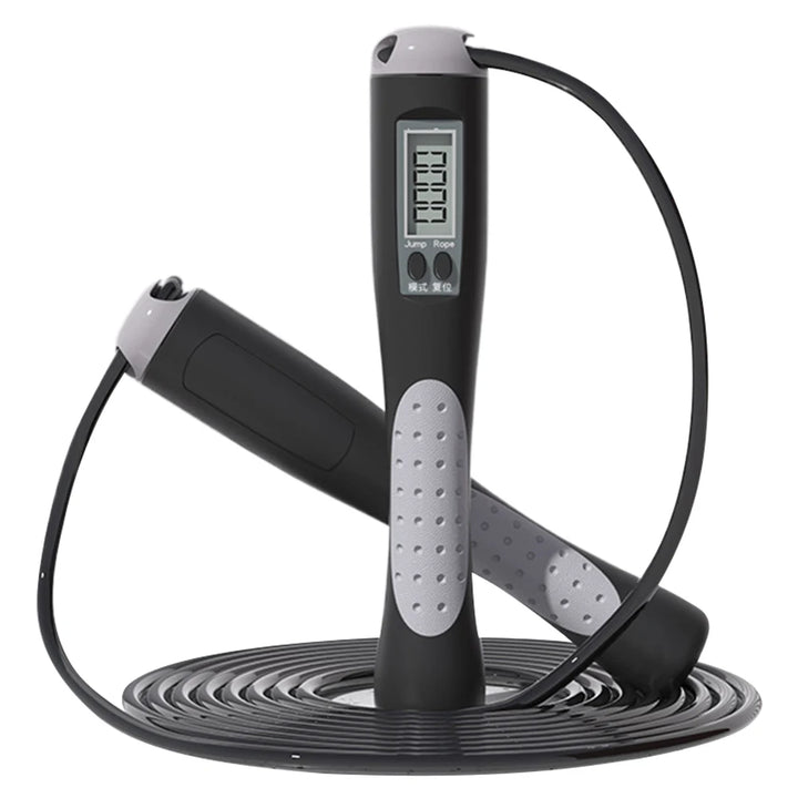 Adjustable Digital Counting Jump Rope – Long Skipping Rope for Gym Fitness & Cardio Training