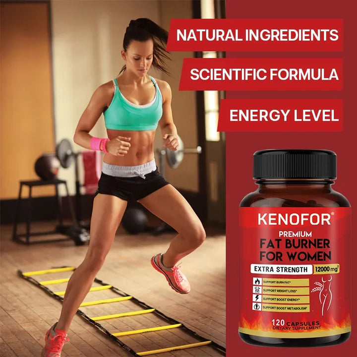 Fat Burner – 120 Capsules for Weight Management, Metabolism Boost, Bloating Relief & Blood Sugar Support