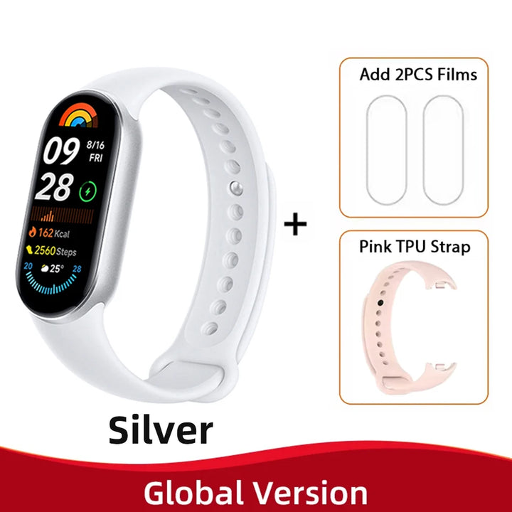 Global Version Xiaomi Smart Band 9 – 1.62" AMOLED Display Fitness Tracker, Blood Oxygen Monitor, 21 Days Battery Life, Mi Wrist Watch