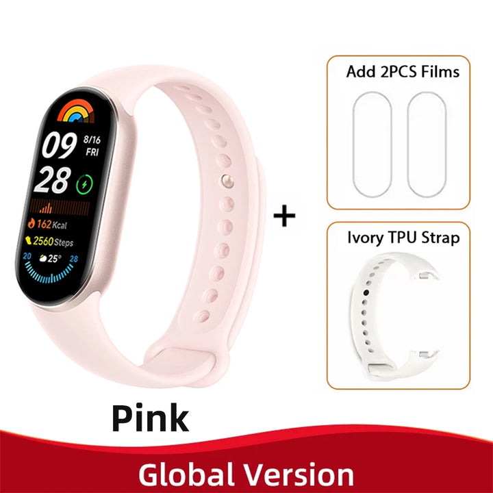 Global Version Xiaomi Smart Band 9 – 1.62" AMOLED Display Fitness Tracker, Blood Oxygen Monitor, 21 Days Battery Life, Mi Wrist Watch