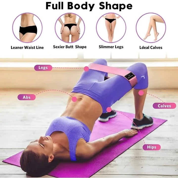3-Pack Fabric Resistance Bands for Glutes & Thighs – Non-Slip Workout Loops for Squats, Yoga & Fitness