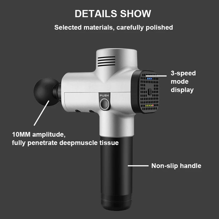 Phoenix A2 Massage Gun – Deep Tissue Muscle Massager with Display, Handheld Percussion Gun for Back & Full-Body Relief