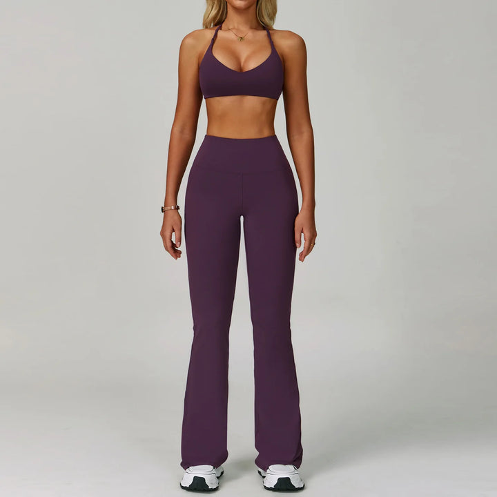 2-Piece Women's Activewear Tracksuit – Seamless Yoga Set with High-Waist Leggings for Gym & Fitness