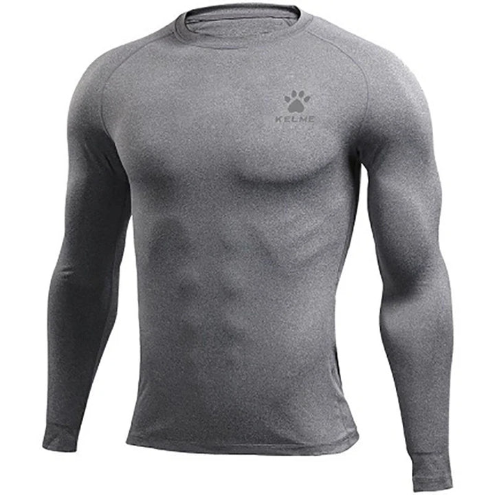 KELME Men's Compression Running Shirt – Long Sleeve Bodybuilding & Fitness Tights for Workout & Exercise