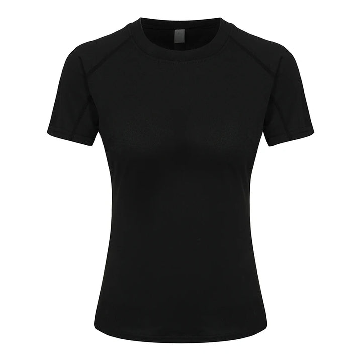 Women's Compression Shirt – Short Sleeve Athletic Yoga & Running T-Shirt, Quick-Dry Stretchy Baselayer for Gym Workouts