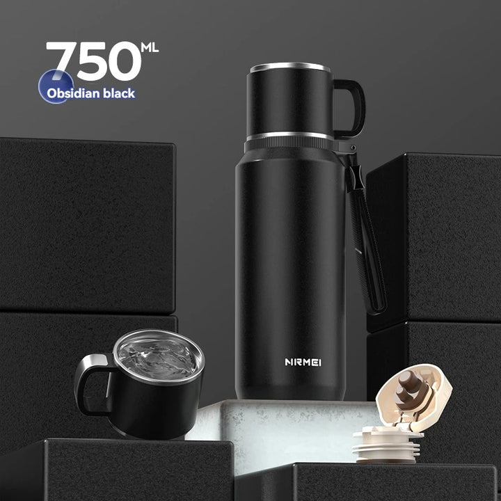 1.5L Stainless Steel Thermos Water Bottle – Vacuum Flask for Hot Coffee, Tea & Cold Drinks, Heat Preservation Tumbler
