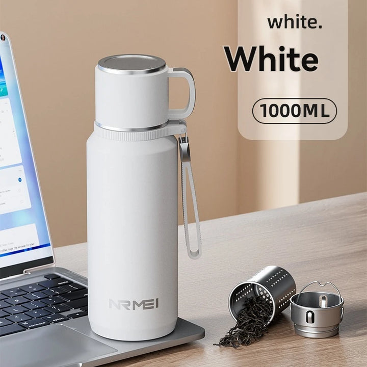 1.5L Stainless Steel Thermos Water Bottle – Vacuum Flask for Hot Coffee, Tea & Cold Drinks, Heat Preservation Tumbler