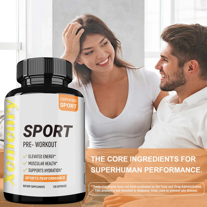 Pre-Workout Supplement – 120 Capsules to Build Muscle, Boost Performance & Support Post-Workout Recovery