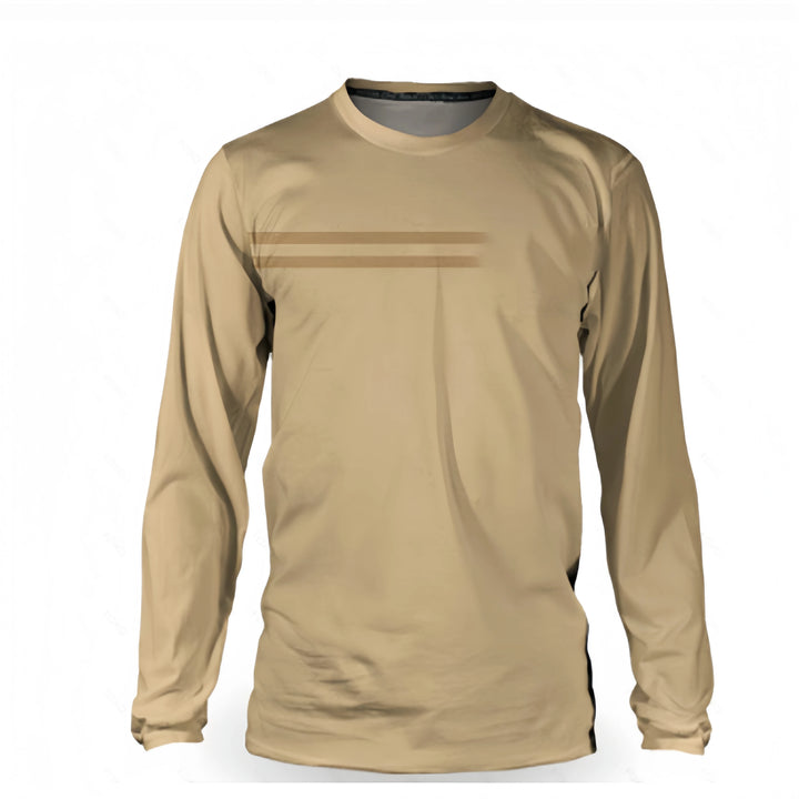 Men's Long Sleeve Quick-Drying T-Shirt – Stylish Stripe Running & Gym Top for Spring/Autumn Fitness