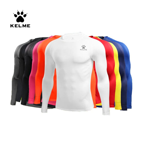 KELME Men's Compression Running Shirt – Long Sleeve Bodybuilding & Fitness Tights for Workout & Exercise