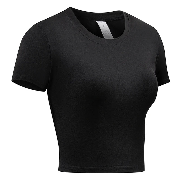 Women's Compression Shirt – Short Sleeve Athletic Yoga & Running T-Shirt, Quick-Dry Stretchy Baselayer for Gym Workouts
