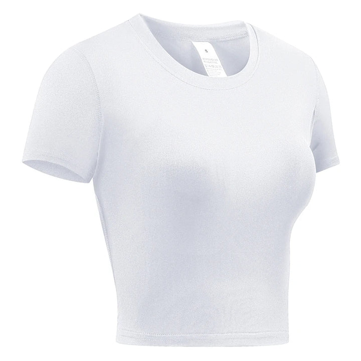 Women's Compression Shirt – Short Sleeve Athletic Yoga & Running T-Shirt, Quick-Dry Stretchy Baselayer for Gym Workouts