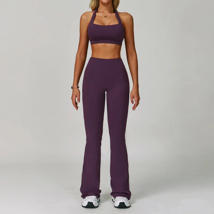 2-Piece Women's Activewear Tracksuit – Seamless Yoga Set with High-Waist Leggings for Gym & Fitness