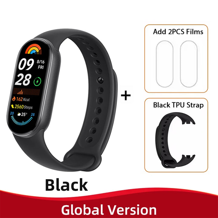 Global Version Xiaomi Smart Band 9 – 1.62" AMOLED Display Fitness Tracker, Blood Oxygen Monitor, 21 Days Battery Life, Mi Wrist Watch