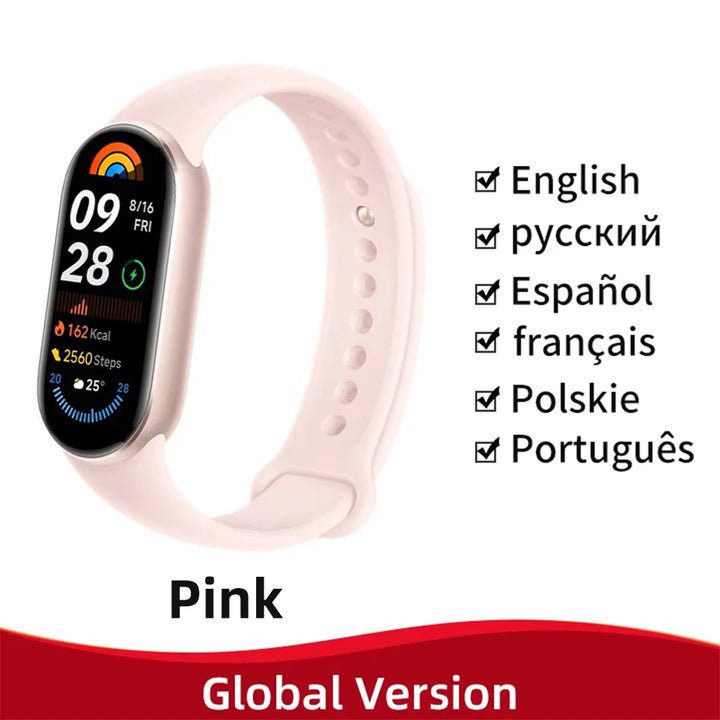 Global Version Xiaomi Smart Band 9 – 1.62" AMOLED Display Fitness Tracker, Blood Oxygen Monitor, 21 Days Battery Life, Mi Wrist Watch
