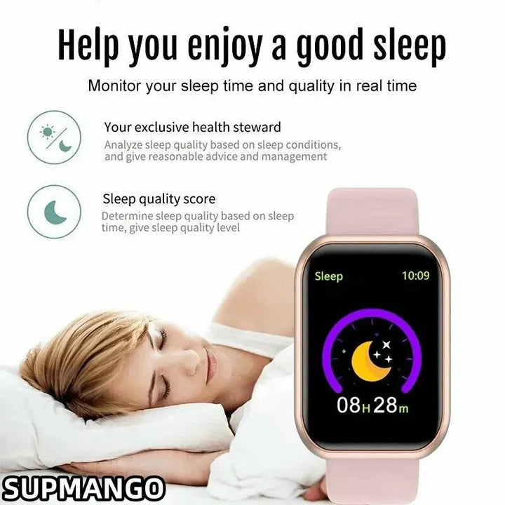 Y68 Fitness Tracker Smart Sports Watch – Real Step Count, Sports Watch for Android & iOS, Stylish Smart Bracelet