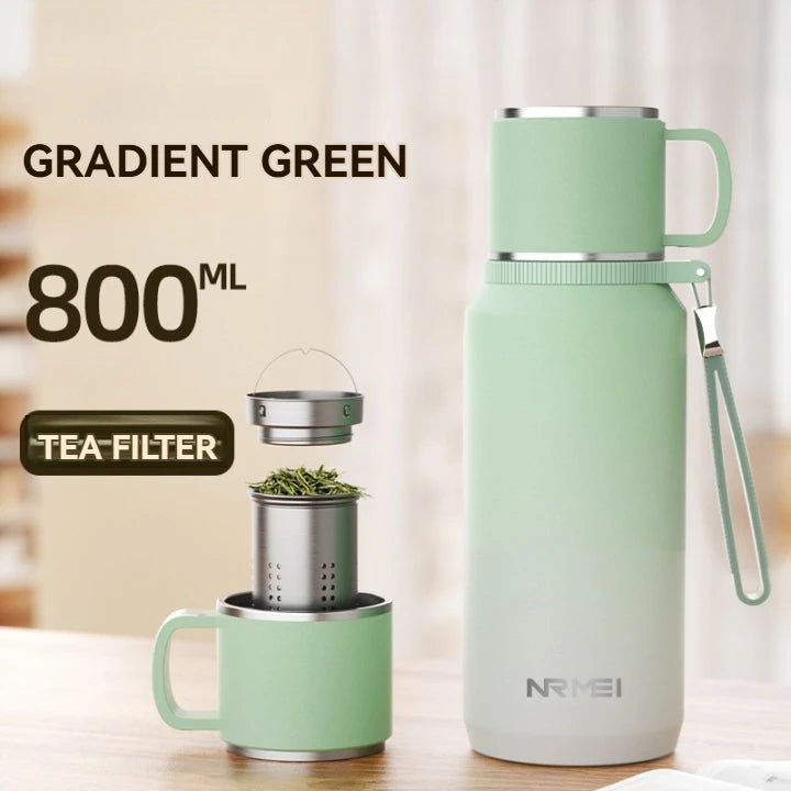1.5L Stainless Steel Thermos Water Bottle – Vacuum Flask for Hot Coffee, Tea & Cold Drinks, Heat Preservation Tumbler