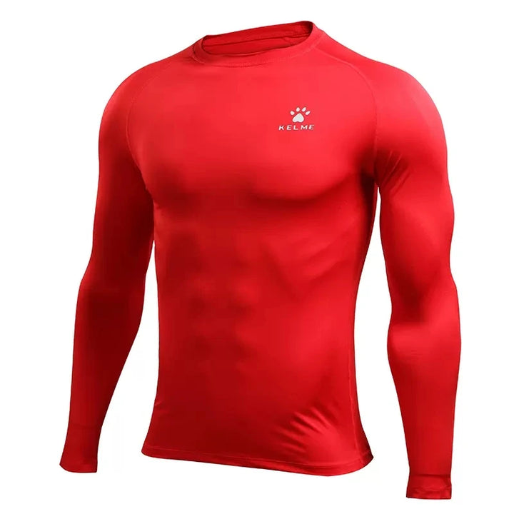 KELME Men's Compression Running Shirt – Long Sleeve Bodybuilding & Fitness Tights for Workout & Exercise