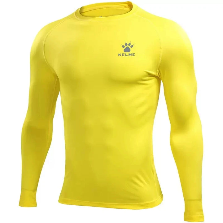 KELME Men's Compression Running Shirt – Long Sleeve Bodybuilding & Fitness Tights for Workout & Exercise