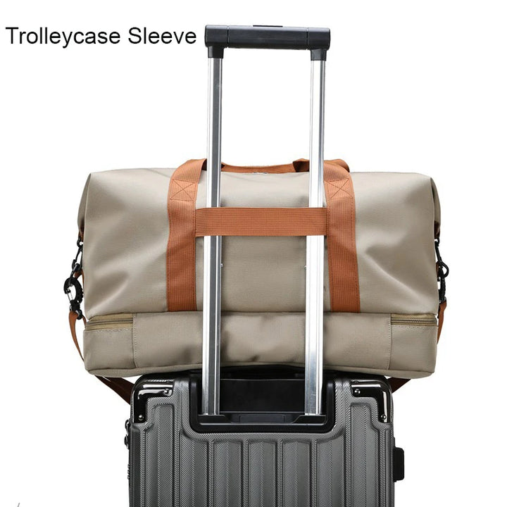 Travel Gym Bag – Portable Fitness Shoulder & Crossbody Weekender Duffle Bag for Short-Distance & Carry-On