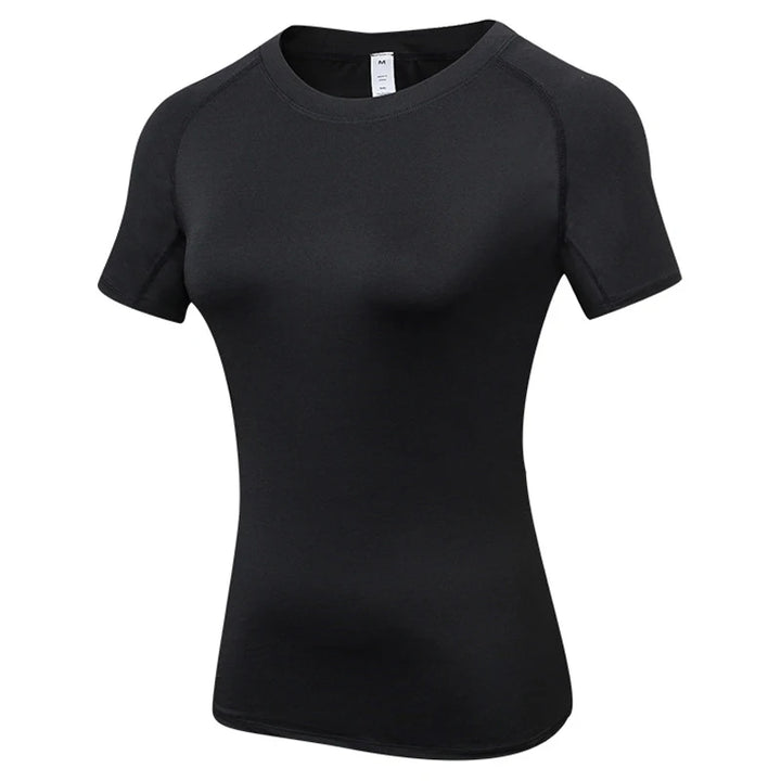 Women's Compression Shirt – Short Sleeve Athletic Yoga & Running T-Shirt, Quick-Dry Stretchy Baselayer for Gym Workouts